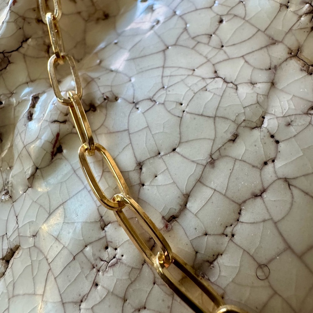Elegant Italian Gold Over Sterling Chain Necklace 17” With 2” Extender - Picture 2 of 8